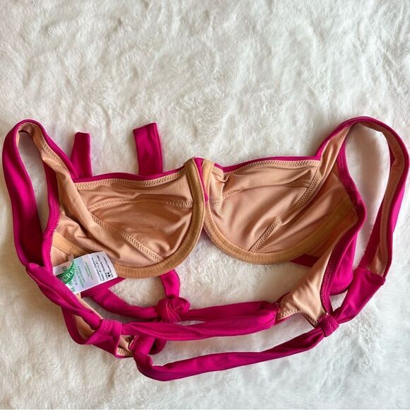 J.Crew Women’s Cross-Back Underwire Bikini Top Pink Size 34A - Picture 9 of 9